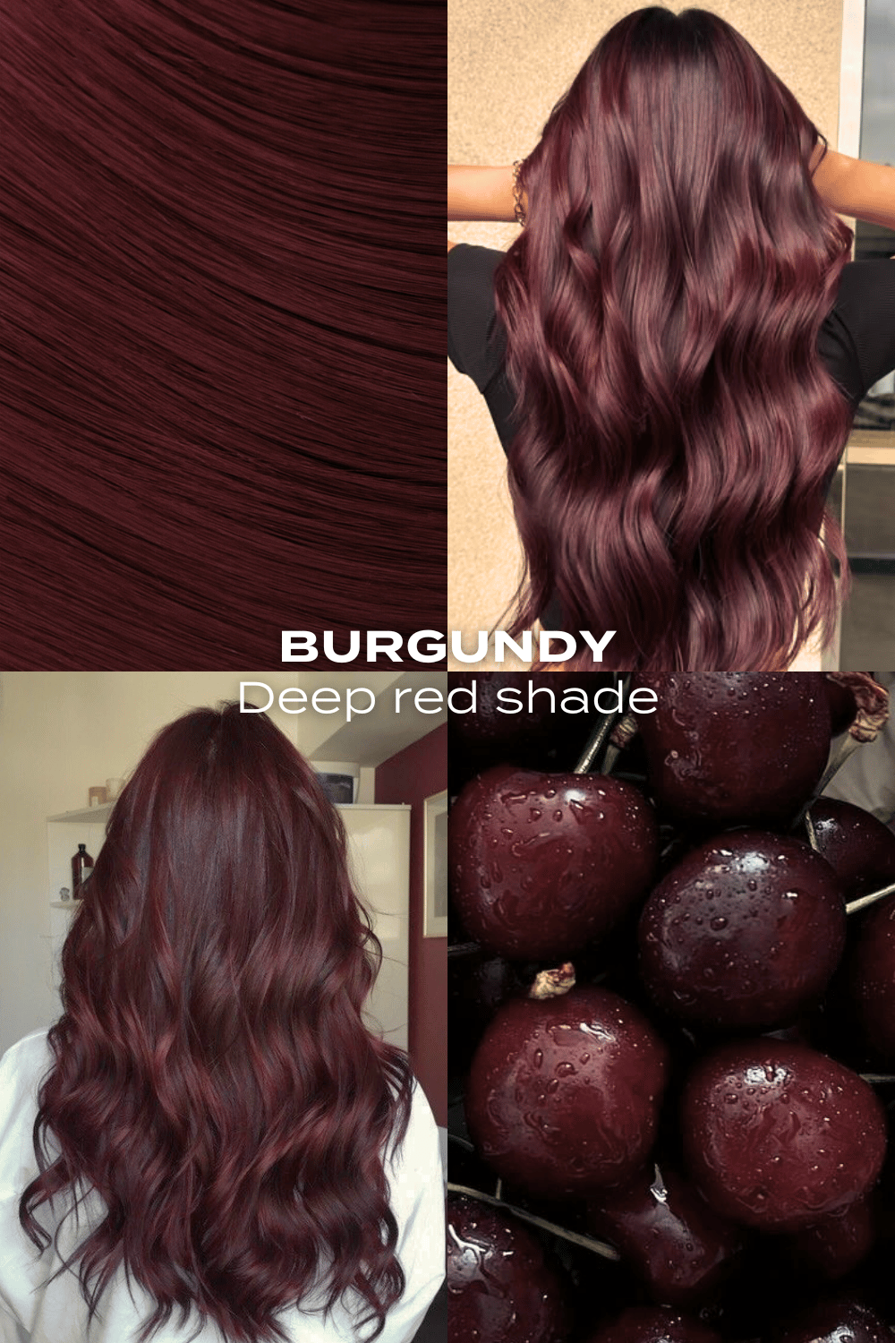 Extensions de cheveux bouclés super épais de 22 po en 5 pièces - ROUGES | BOURGOGNE #3