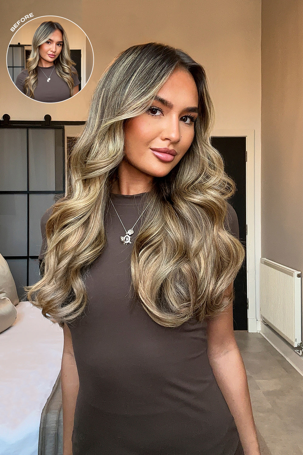 18” 1 Piece Hidden Halo Blow Dry Hair Extensions - BROWNS | MELLOW BROWN #1