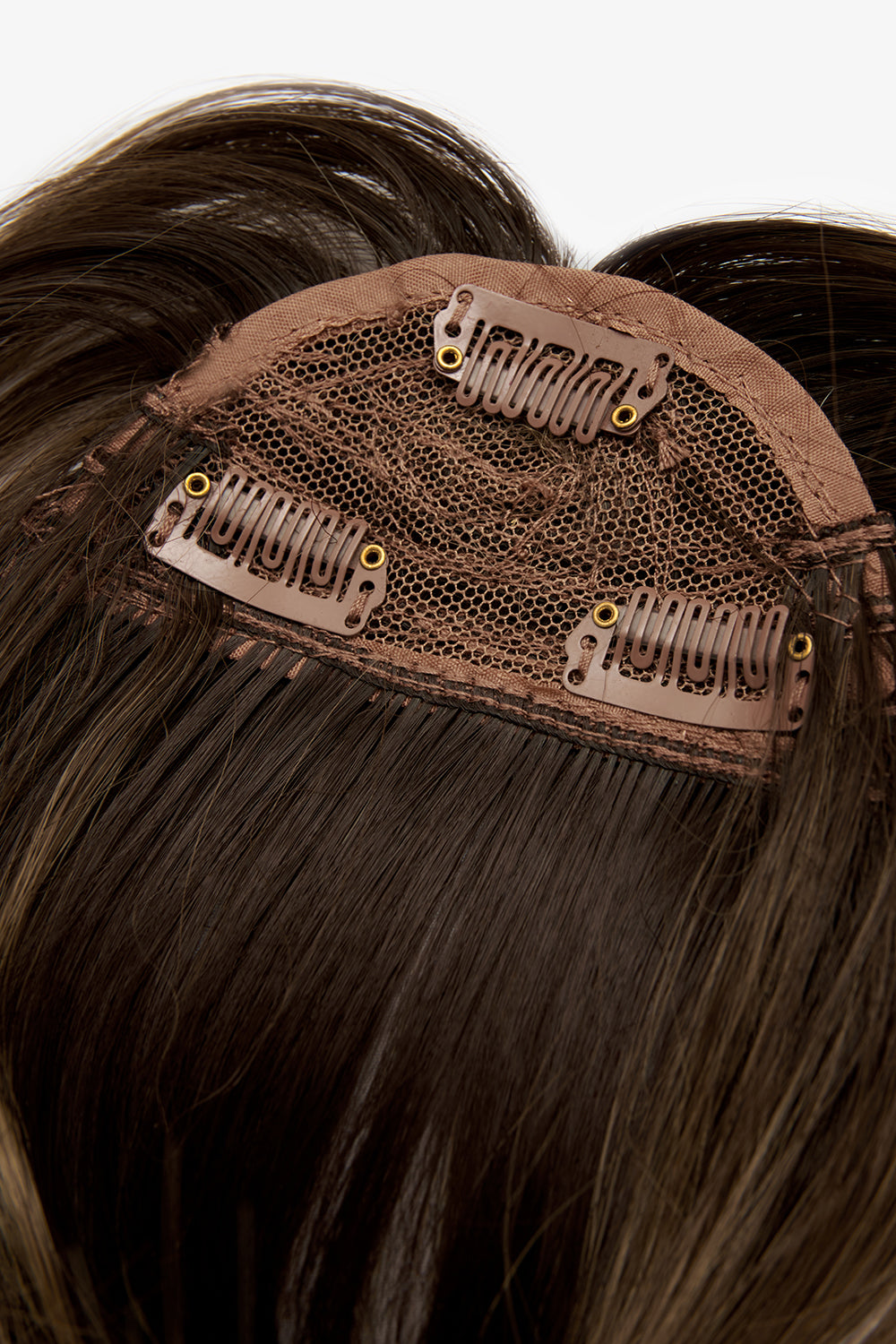 Feathered Fringe Clip In Bangs - BROWNS | ROOTED MELLOW BROWN #2