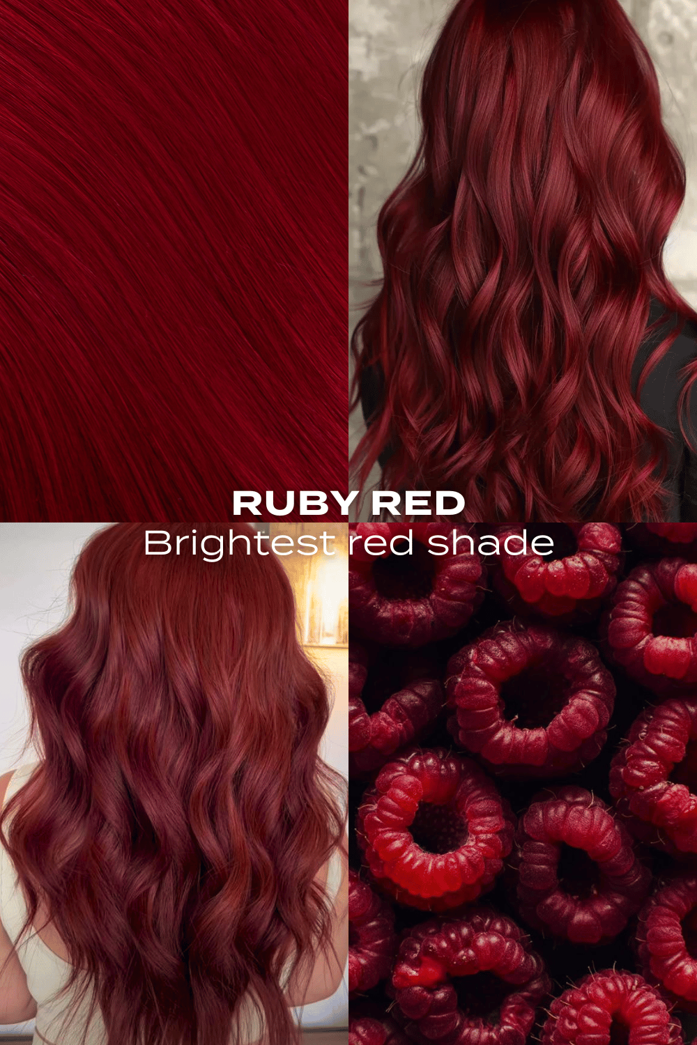 18” 1 Piece Hidden Halo Blow Dry Hair Extensions - REDS | RUBY RED #1