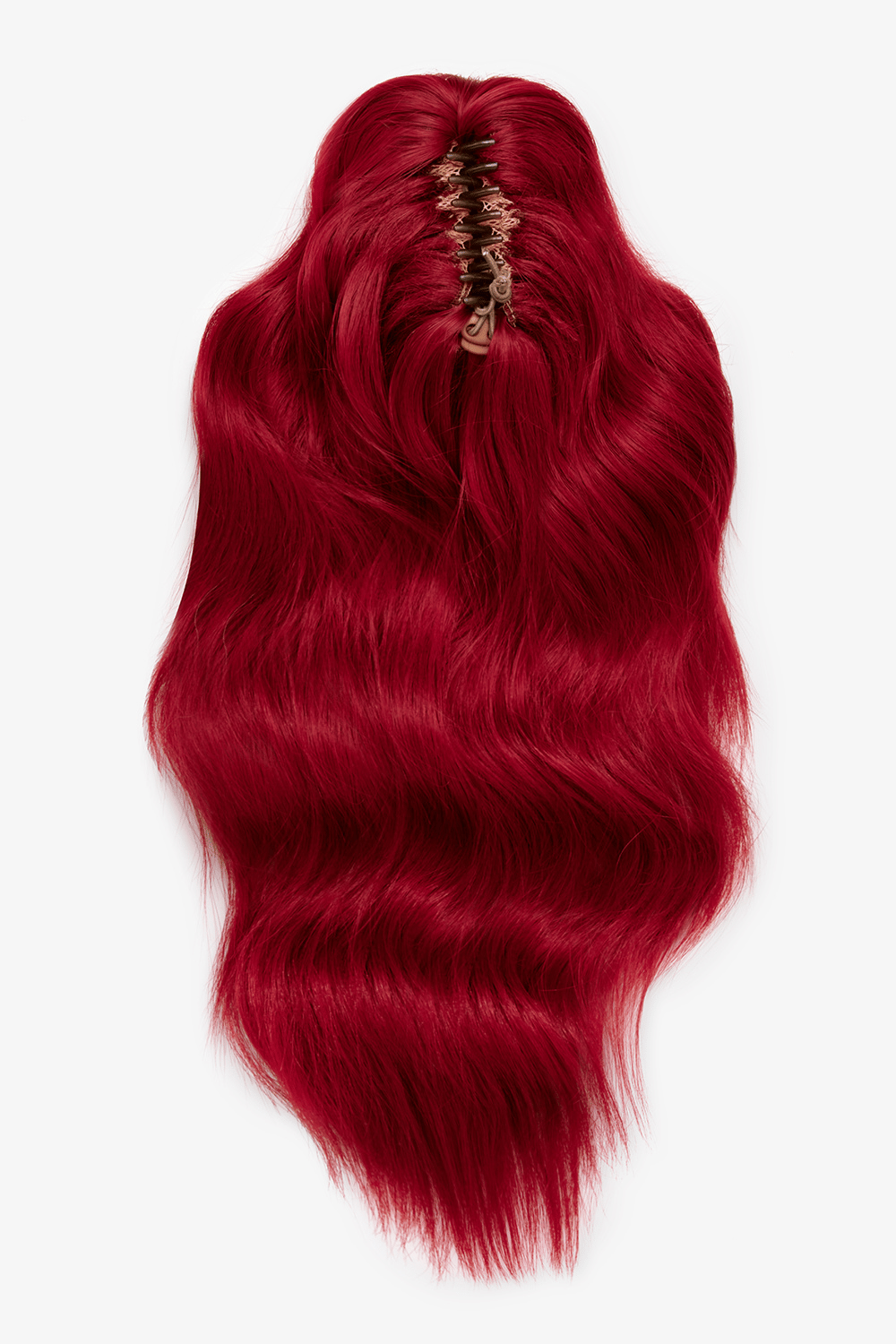 Brushed Out Wave 16" Claw Clip Pony - REDS | RUBY RED #1