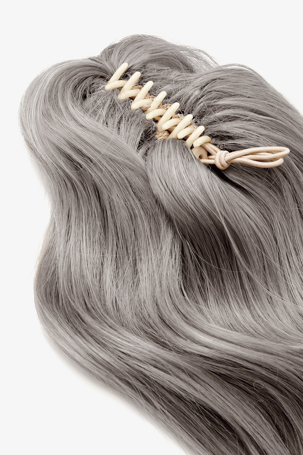 Brushed Out Wave 16" Claw Clip Pony - BLONDES | SILVER GREY #3