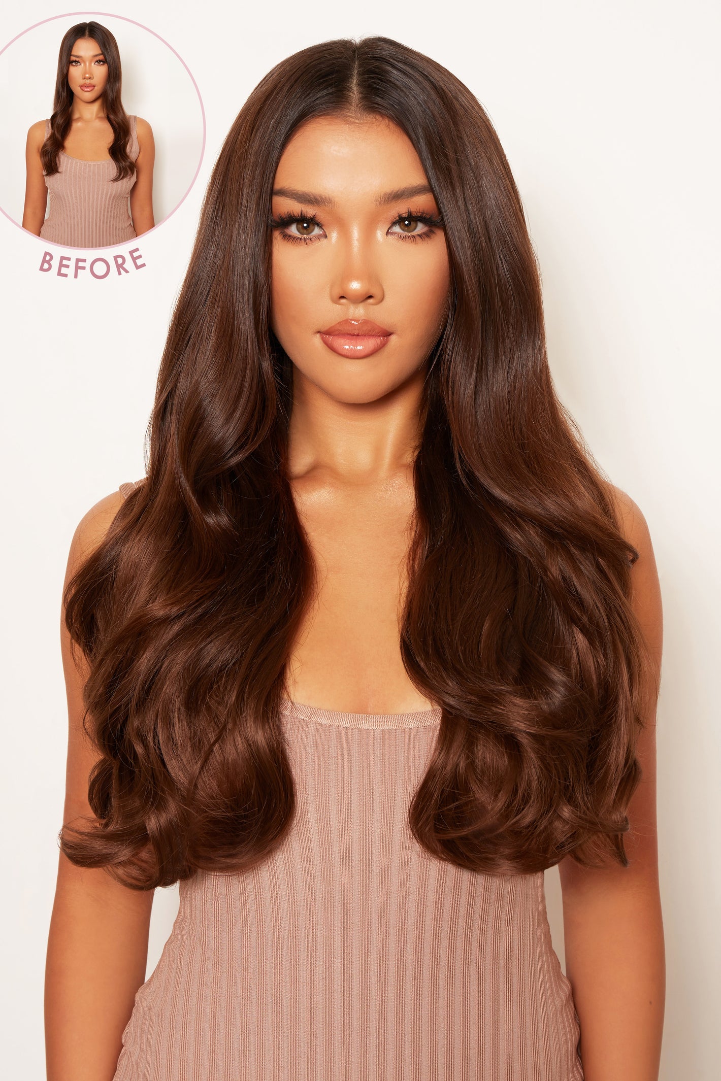 Super épais 22" 5 pièces brushing ondulé clip dans les extensions de cheveux