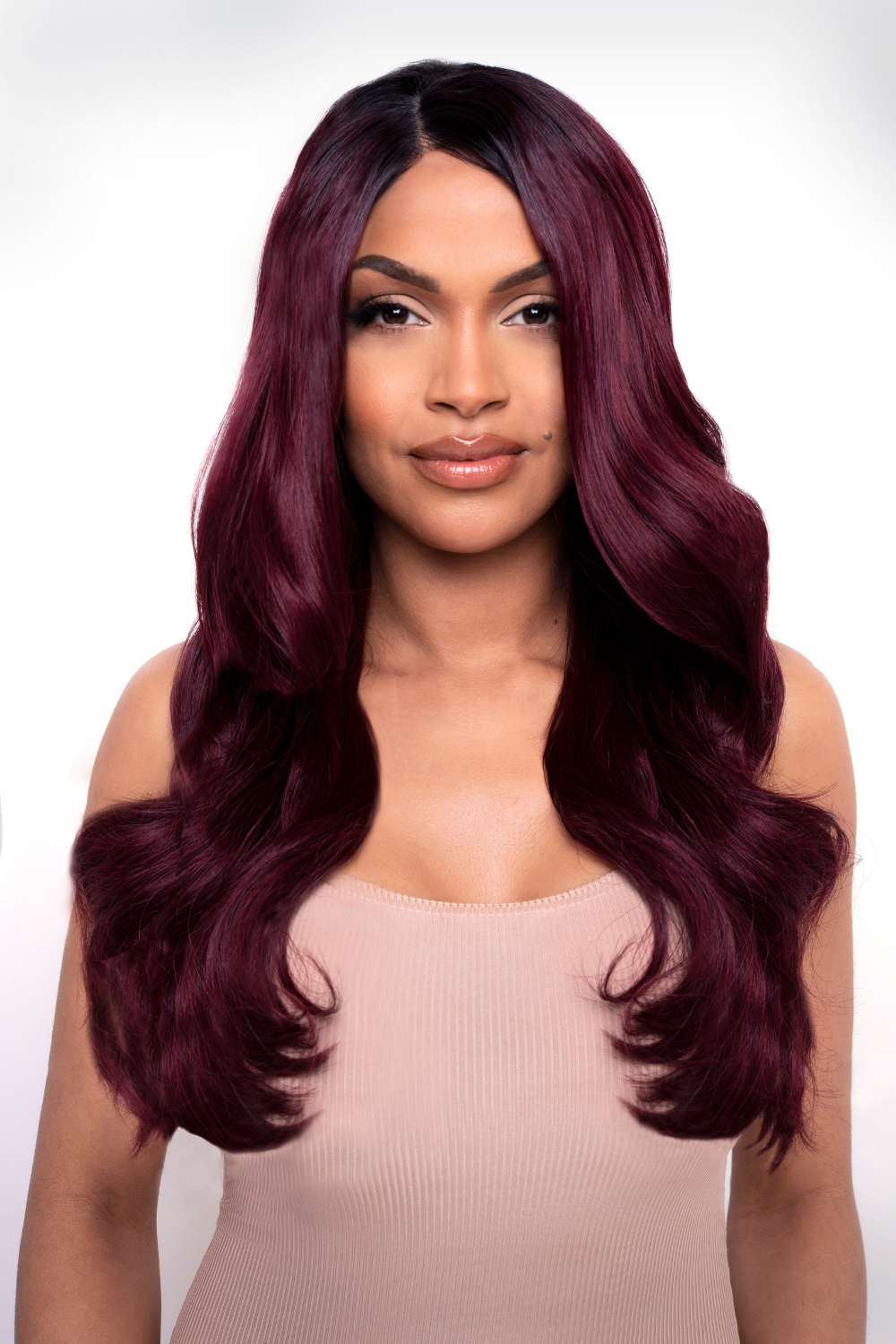 The RiRi - Perruque rouge Hollywood Waves Lace Front